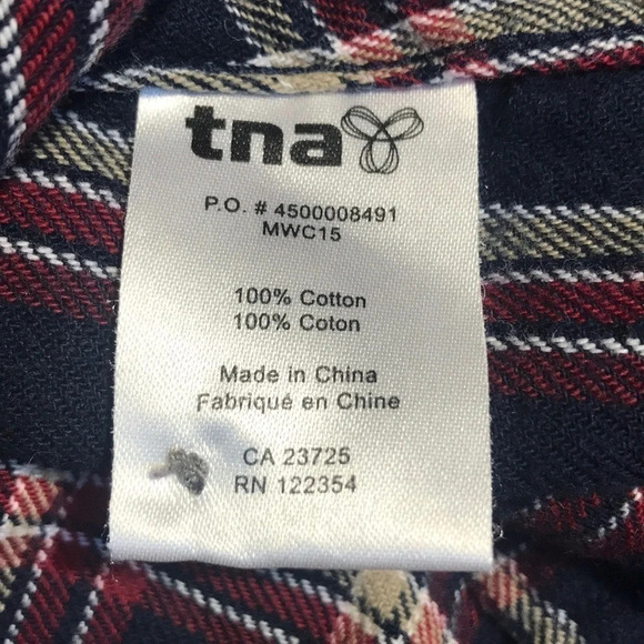 TNA | FLANNEL BUTTON UP l XS #FML130026 - Picture 9 of 11